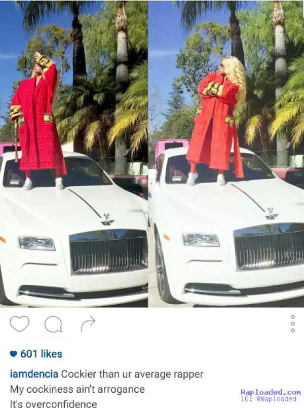 Photos: Singer Dencia Poses On Top Of A Bentley